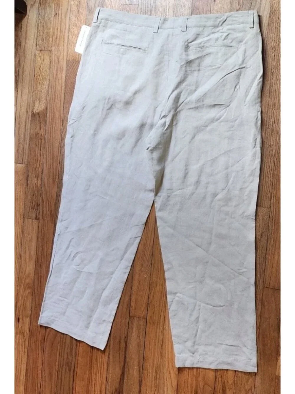 Tommy Bahama Pants 40x30 Beige Linen Silk Blend Flat Front NEW RTL $125